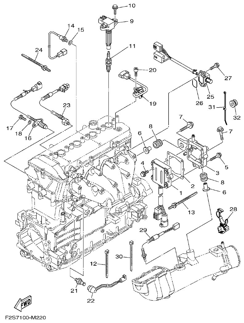 Yamaha FA1800A-M ELECTRICAL 2 parts diagram